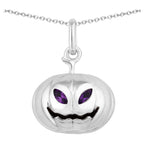 Amethyst Pumpkin Pendant 0.12 Carats Sterling Silver
