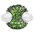 Chrome Diopside Ring 1.78 Carats Sterling Silver