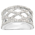 Diamond Ring 0.9 Carats Sterling Silver