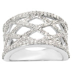 Diamond Ring 0.9 Carats Sterling Silver