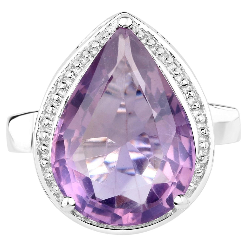 Amethyst Ring 8.98 Carats Sterling Silver