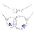 Tanzanite Heart Necklace 0.36 Carats Sterling Silver