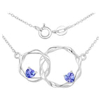 Tanzanite Heart Necklace 0.36 Carats Sterling Silver