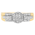Diamond Ring 0.28 Carats Gold Plated Silver