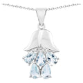 Aquamarine Pendant 1.74 Carats Sterling Silver
