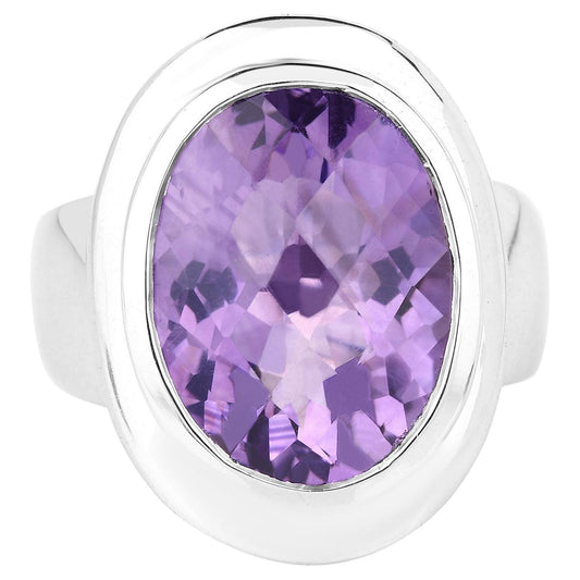 Amethyst Ring 9 Carats Sterling Silver