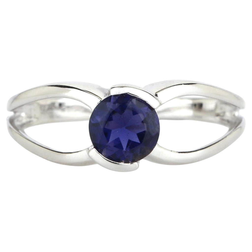 Iolite Ring 0.70 Carats Sterling Silver