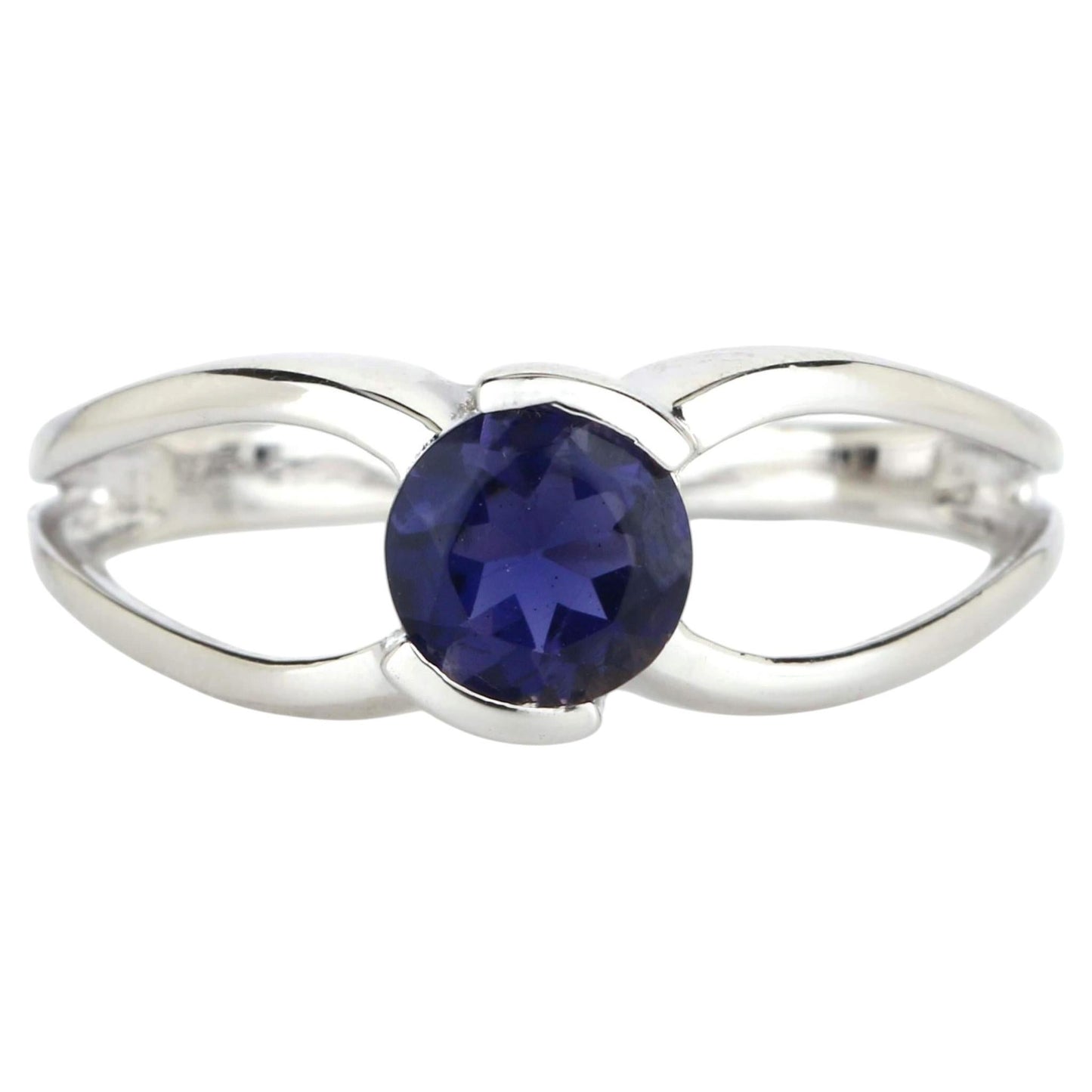Iolite Ring 0.70 Carats Sterling Silver