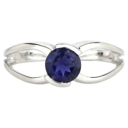 Iolite Ring 0.70 Carats Sterling Silver