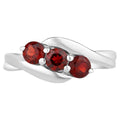 Garnet Ring 0.88 Carats Sterling Silver