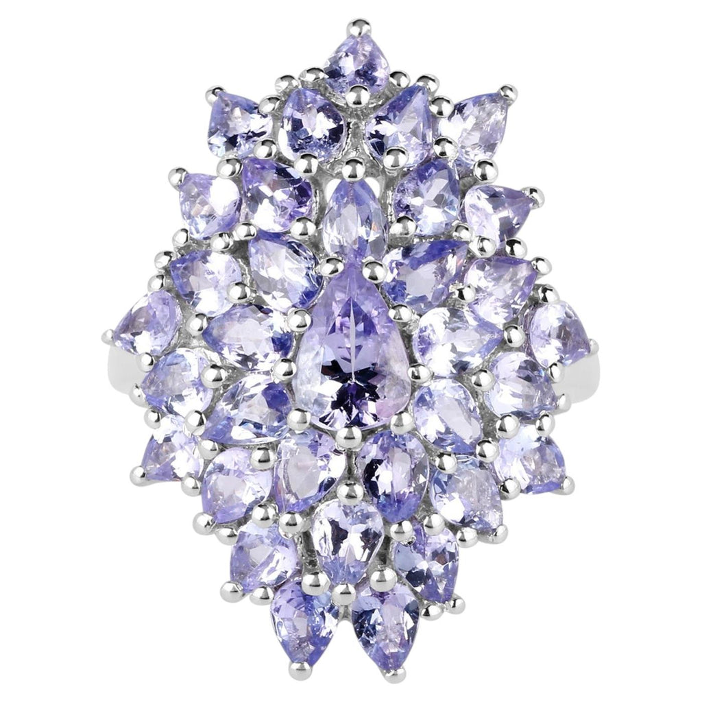 Tanzanite Ring 5.24 Carats Sterling Silver