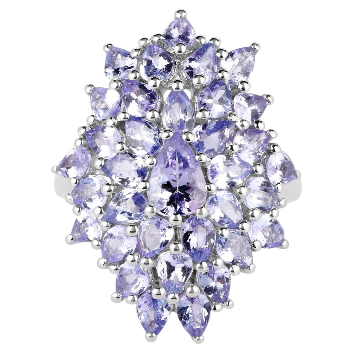 Tanzanite Ring 5.24 Carats Sterling Silver
