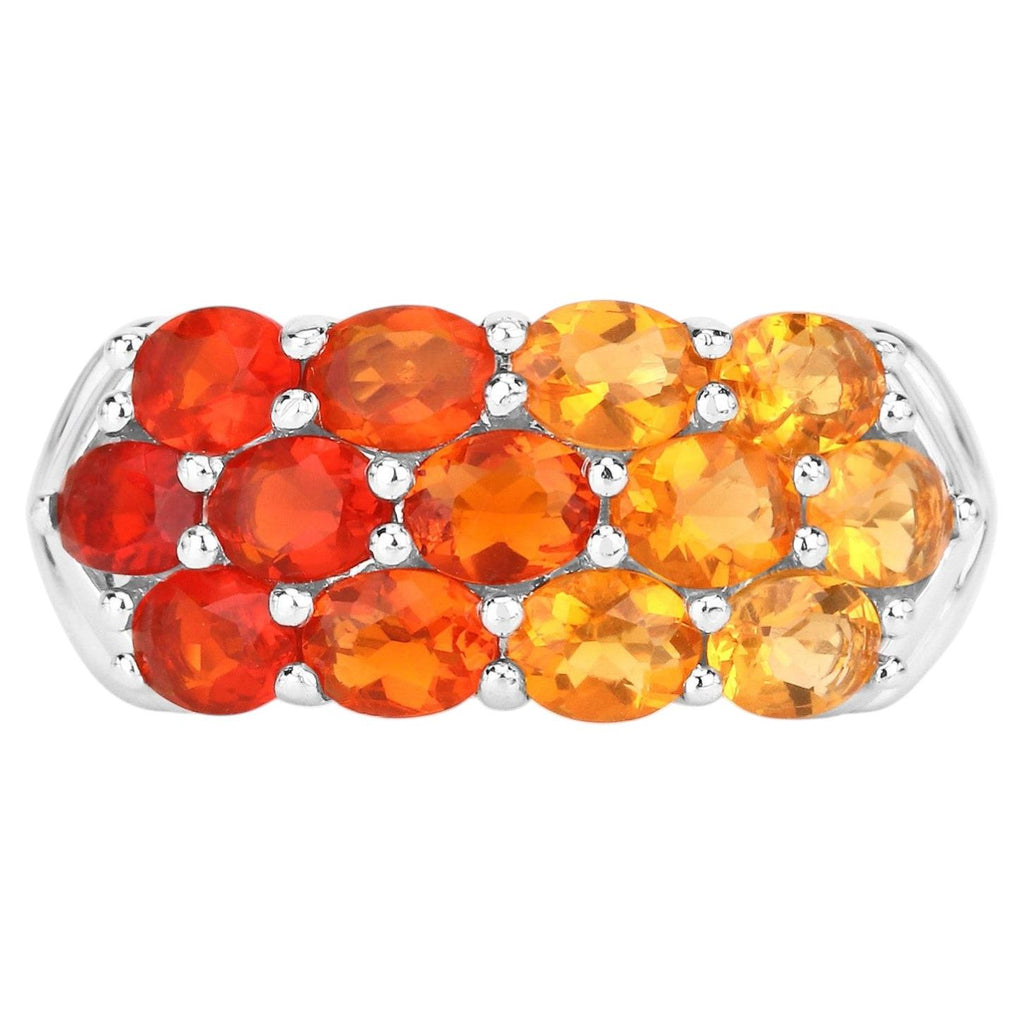Fire Opal Ring 1.54 Carats Sterling Silver