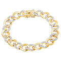 Diamond Bracelet 0.68 Carats Gold Plated Silver