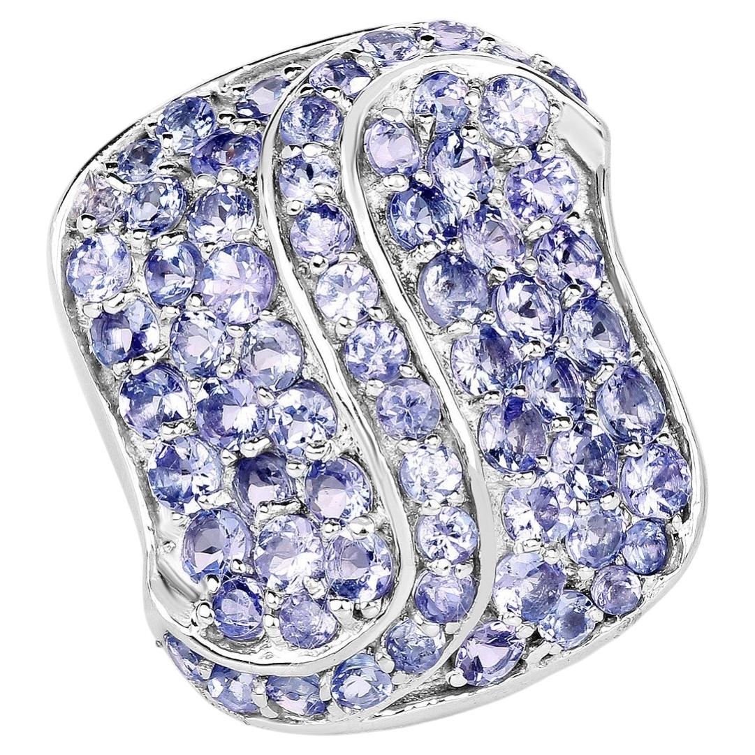 Tanzanite Ring 3.6 Carats Sterling Silver