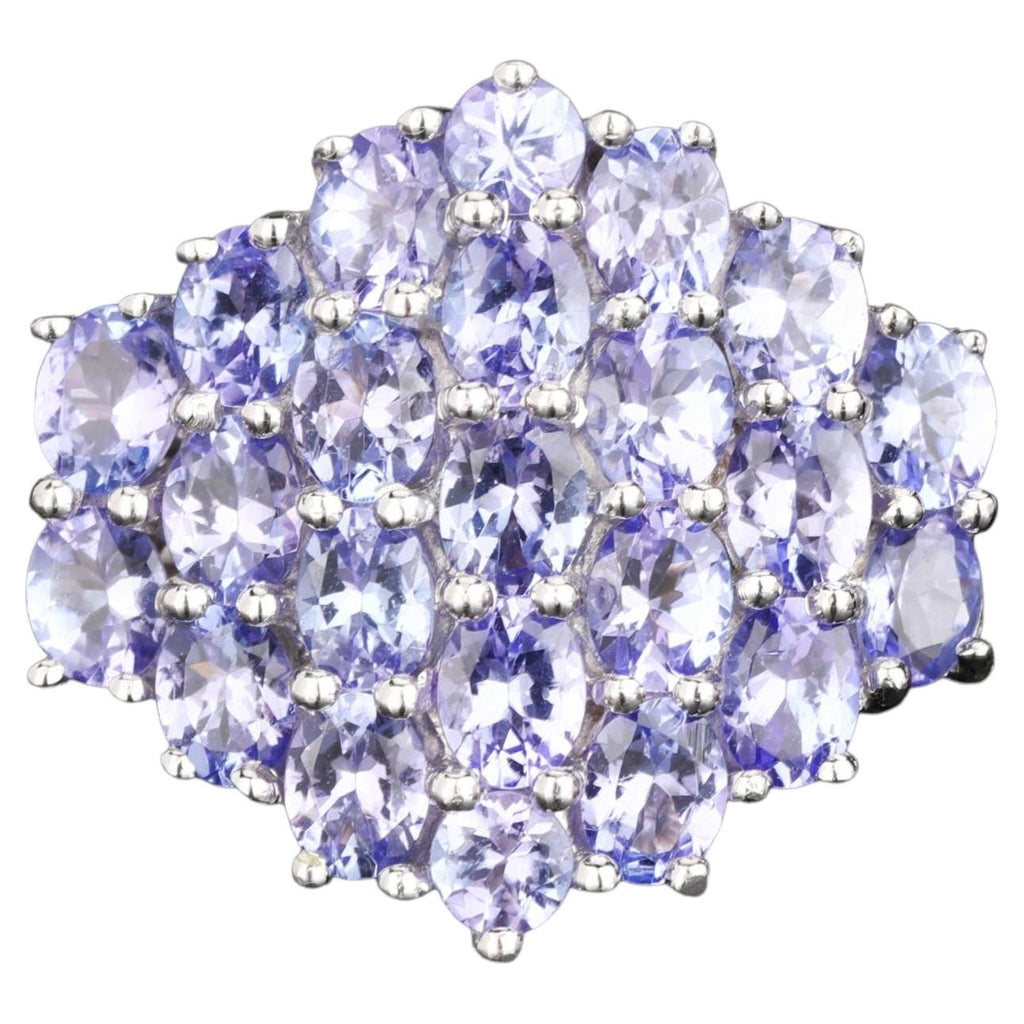Natural Tanzanite Ring 3.77 Carats Sterling Silver