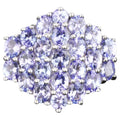 Natural Tanzanite Ring 3.77 Carats Sterling Silver
