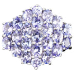 Natural Tanzanite Ring 3.77 Carats Sterling Silver