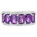 Amethyst Ring 3.28 Carats Sterling Silver