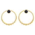 Blue Sapphire Earrings 0.36 Carats 10K Yellow Gold
