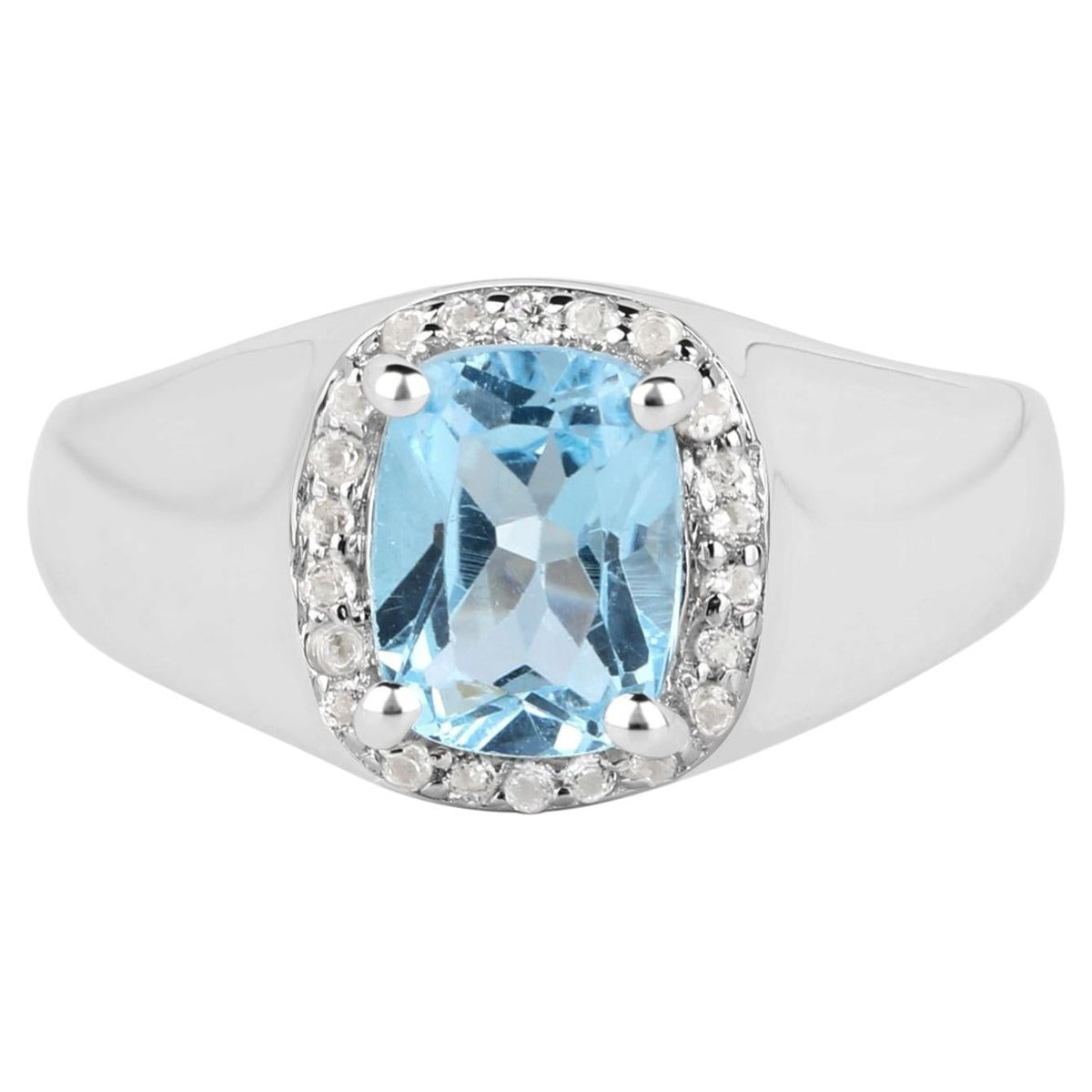 Multicolor Topaz Ring 1.6 Carats Sterling Silver