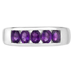 Amethyst Ring 0.78 Carats Sterling Silver