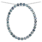 Blue Sapphire Pendant 3.18 Carats Sterling Silver