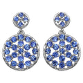 Natural Tanzanite Earrings 2.9 Carats Sterling Silver