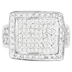 Diamond Ring 0.58 Carats Sterling Silver