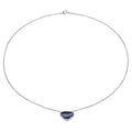 Blue Aventurine Necklace 3.9 Carats Sterling Silver