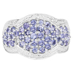 Tanzanite Ring 1.68 Carats Sterling Silver
