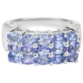 Tanzanite Ring 2.54 Carats Sterling Silver