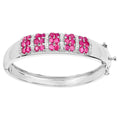 Ruby Bracelet With White Topaz 6.62 Carats Sterling Silver