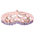 Tanzanite Spider Web Ring 0.28 Carats Gold Plated Silver