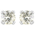 Diamond Stud Earrings 0.7 Carats 14K White Gold