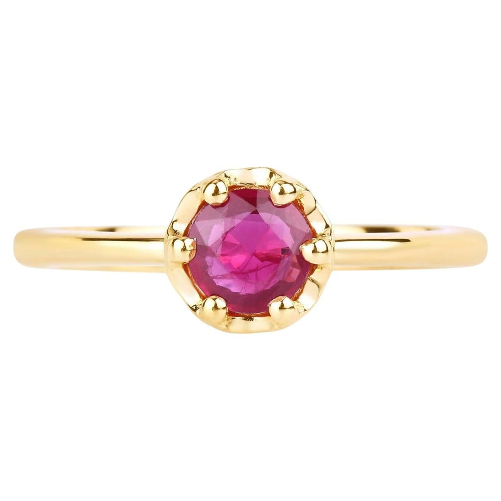 Ruby Ring 0.48 Carats 14K Yellow Gold