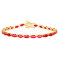 Ruby Bracelet 9.48 Carats 14K Yellow Gold