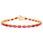 Ruby Bracelet 9.48 Carats 14K Yellow Gold