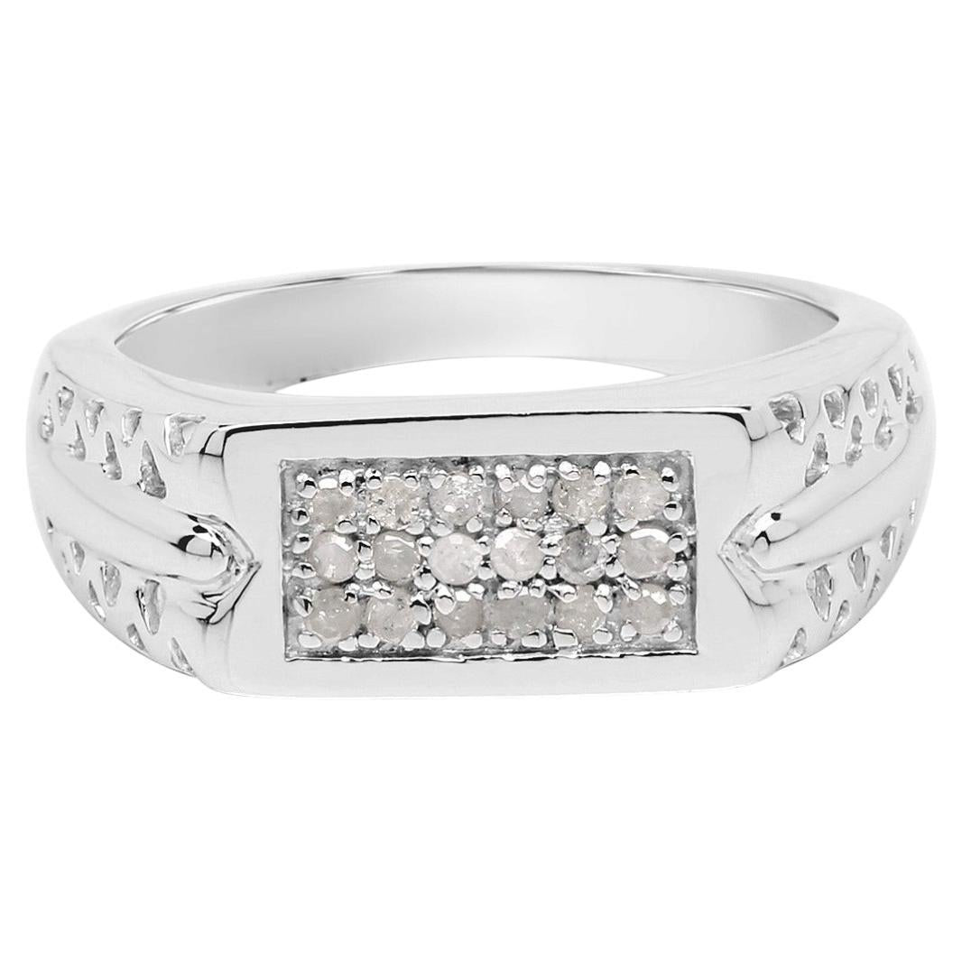 Diamond Ring 0.26 Carats Sterling Silver