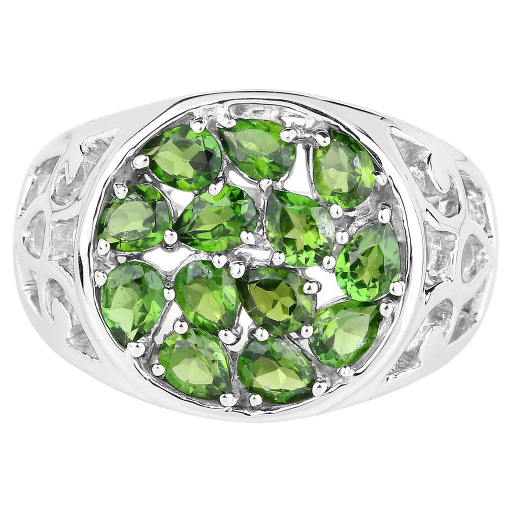Chrome Diopside Ring 2.2 Carats Sterling Silver