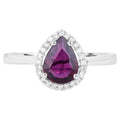 Ruby Ring With Diamonds 1.28 Carats 14K White Gold