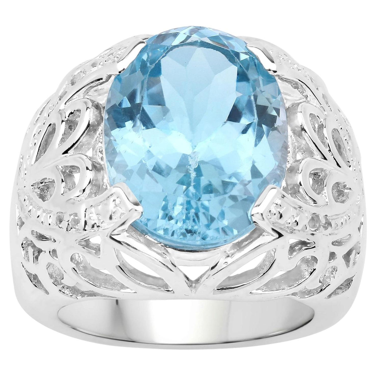 Multicolor Topaz Ring 11.2 Carats Sterling Silver