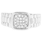 Diamond Ring 0.24 Carats Sterling Silver
