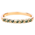 Green Diamond Ring 0.14 Carats 14K Yellow Gold