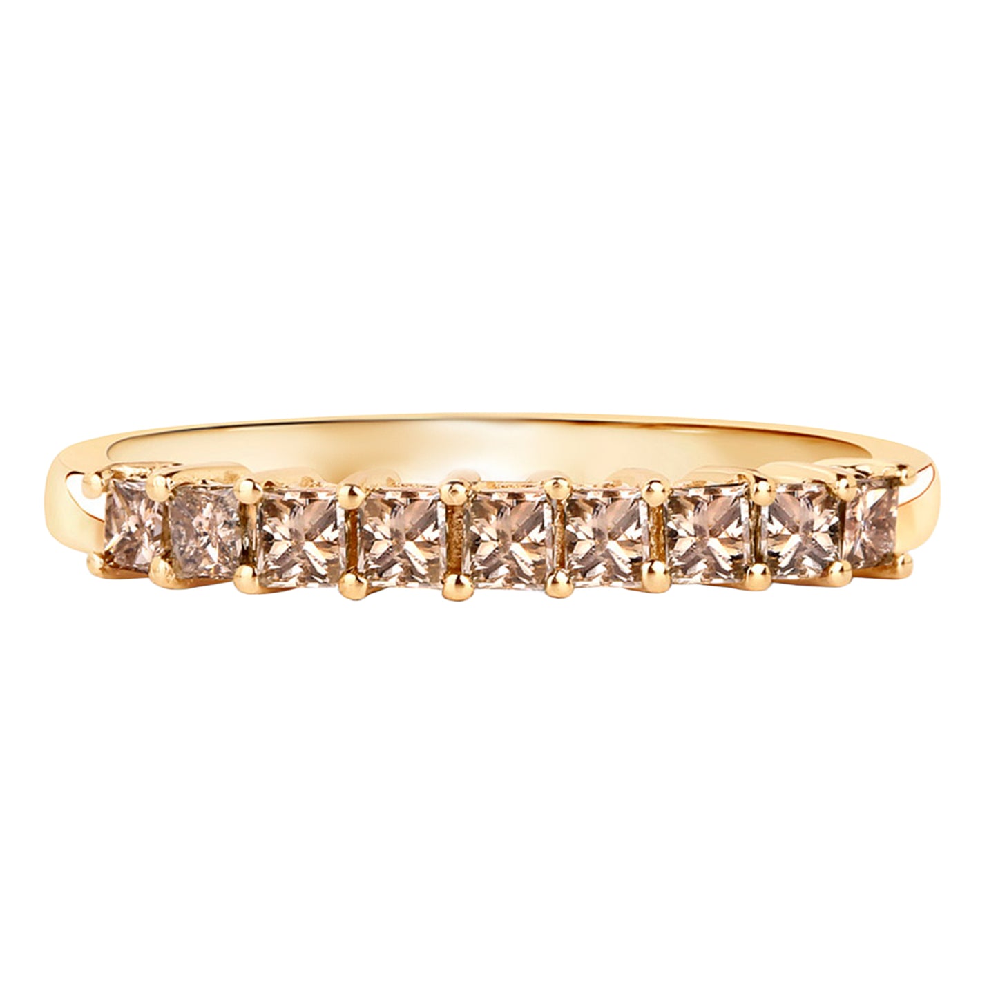 Champagne Diamond Ring 0.48 Carats 14K Yellow Gold