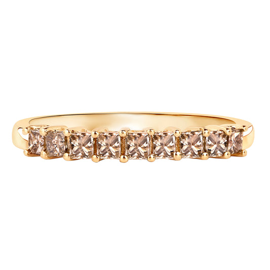 Champagne Diamond Ring 0.48 Carats 14K Yellow Gold