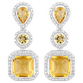 Natural Citrine Dangle Earrings 7.5 Carats Total
