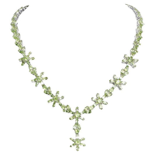 Peridot Necklace 43 Carats Sterling Silver