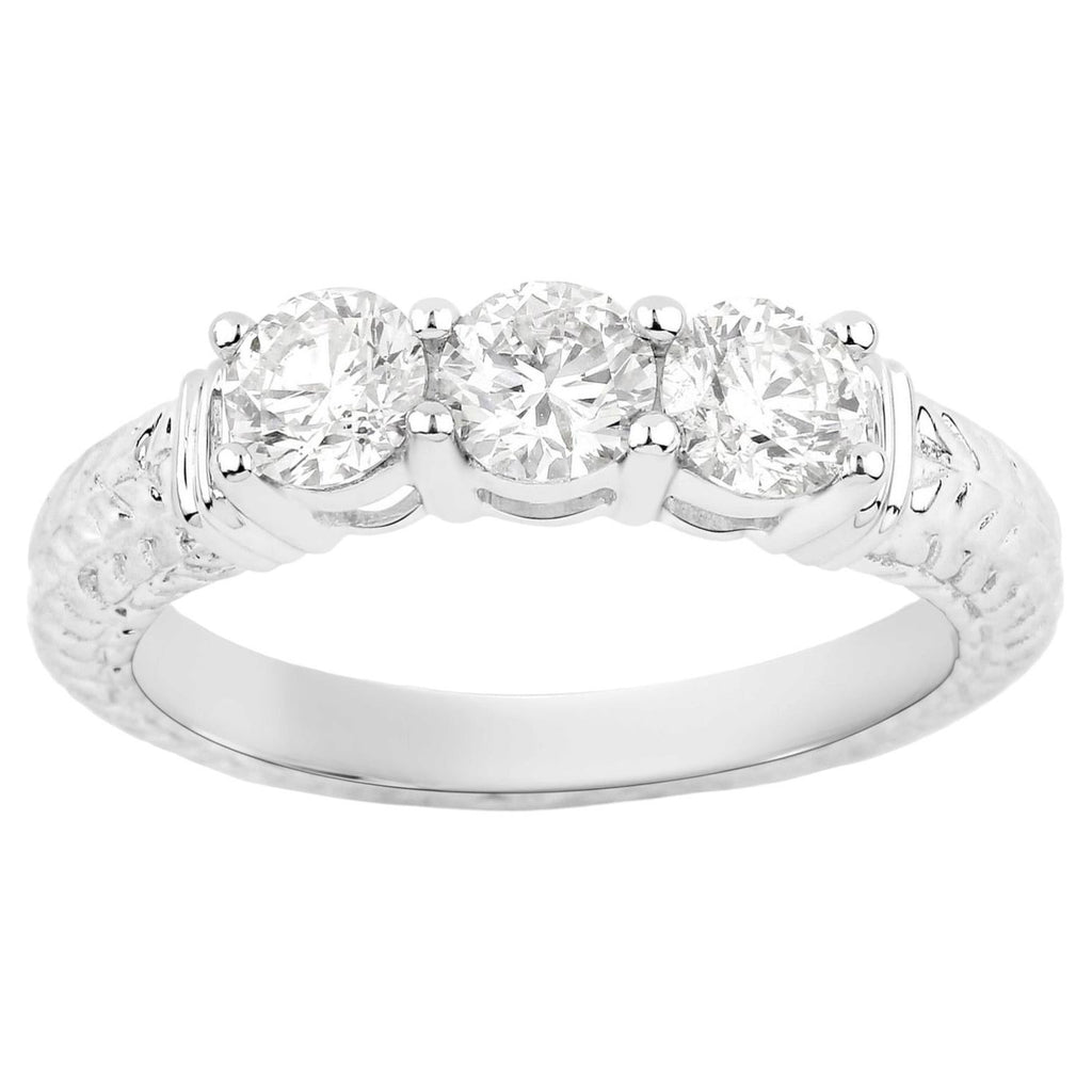Diamond Ring 0.98 Carats 14K White Gold