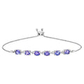 Tanzanite Bracelet 1.96 Carats Sterling Silver